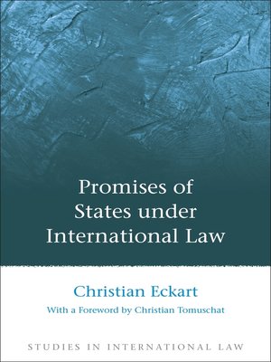 cover image of Promises of States under International Law